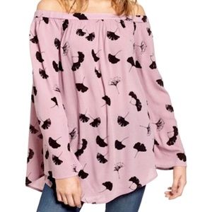 BP. floral off-shoulder blouse